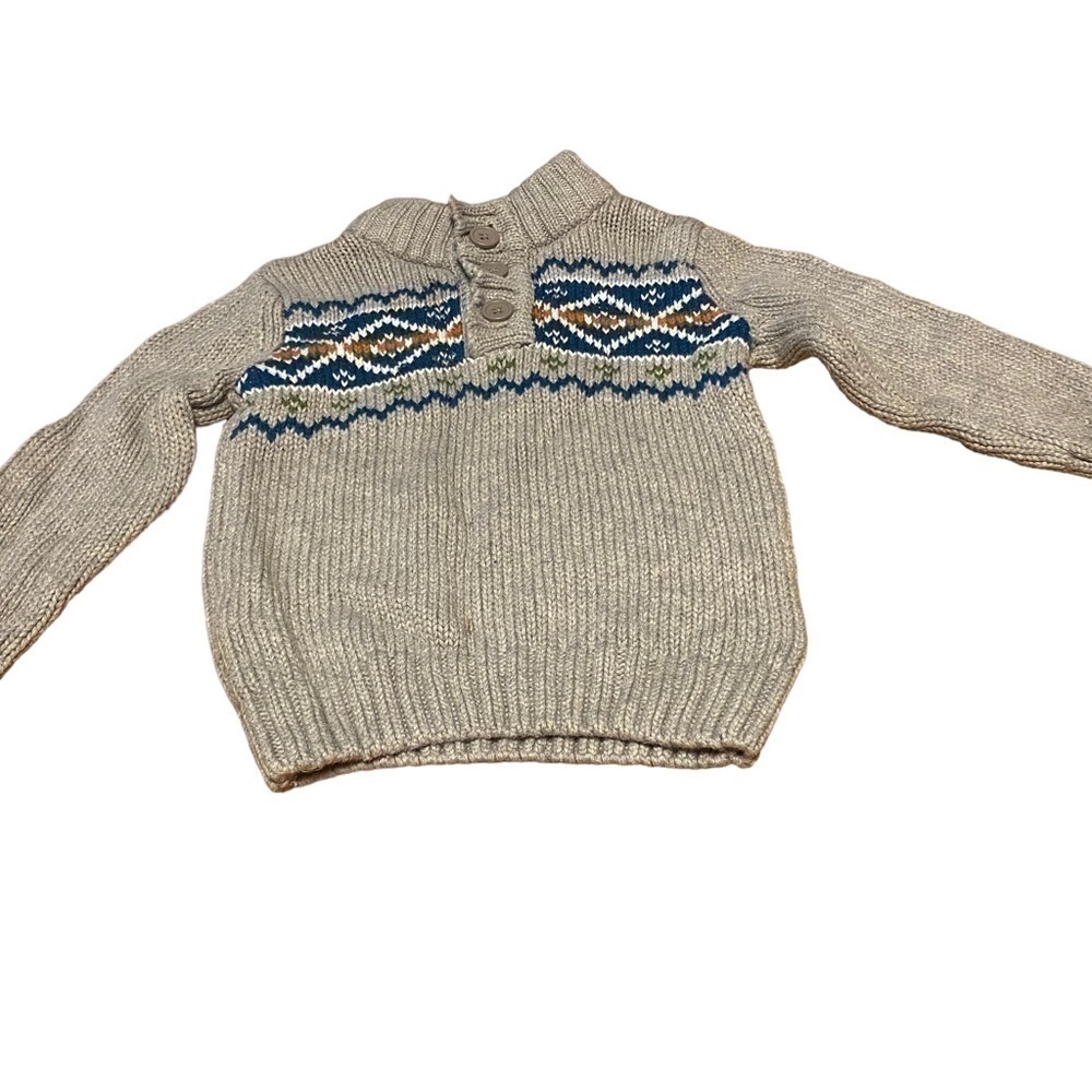 Crazy 8 Long Sleeve Button Down Neck Sweater